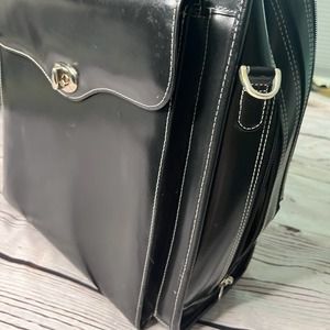 MELROSE | 15” Leather Vertical Detachable-Wheeled Laptop Case #9703